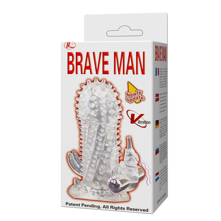 BAILE Brave Man Extensión Vibradora – Aumenta Placer Con Textura Suave y Diseño Ergonómico