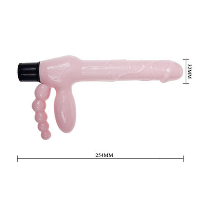 BAILE Arnés Sin Correas TPR – Vibrador Con Estimulador Anal Para Comodidad Inigualable