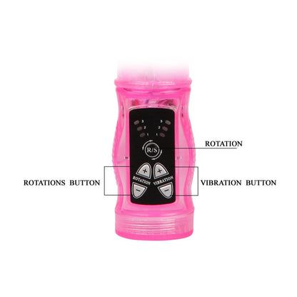 BAILE Mini Rotador Rabbit Rosa – Vibrador Con Control Electrónico y Suave Gelatina