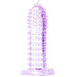 BAILE - FUNDA PARA PENE CON PUNTOS ESTIMULANTES MORADO 14 CM