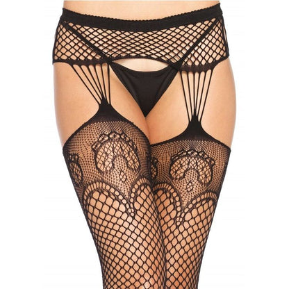 Comprar LEG AVENUE Medias En Red Con Liguero – Diseño Elegante Para Ocasiones Especiales-Noxtic