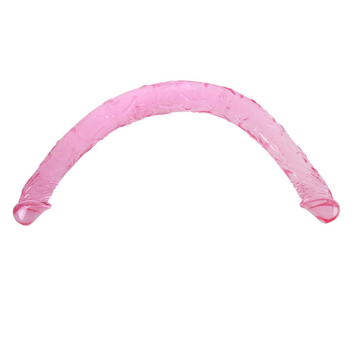DANCE Double Pink Dong 44,5 cm – Jelly flessibile per divertimento condiviso