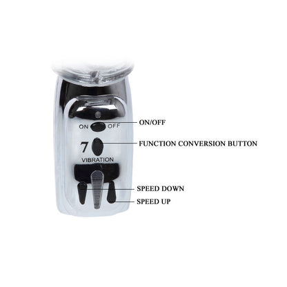 BAILE Amour Missile Rotador Transparente – Vibrador Con Múltiples Modos Y Diseño Innovador