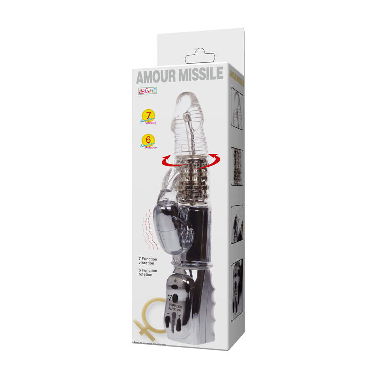 BAILE Amour Missile Rotador Transparente – Vibrador Con Múltiples Modos Y Diseño Innovador