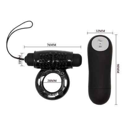 Comprar BAILE Anillo Control Remoto Negro 20V – Estimulador Con Control Remoto Para Placer Compartido-Noxtic