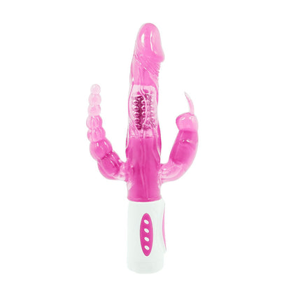 Vibratore rotante BAILE Pretty Bunny – 12 velocità con stimolatore anale per un piacere personalizzato