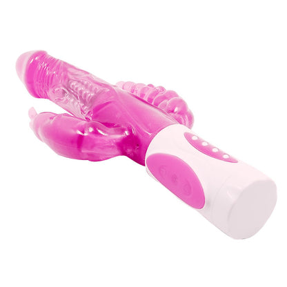 Vibratore rotante BAILE Pretty Bunny – 12 velocità con stimolatore anale per un piacere personalizzato
