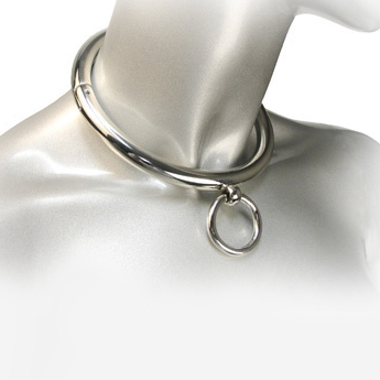 Collana con anello rigido in metallo 18 cm – Collana in metallo cromato con design elegante per l'uso quotidiano