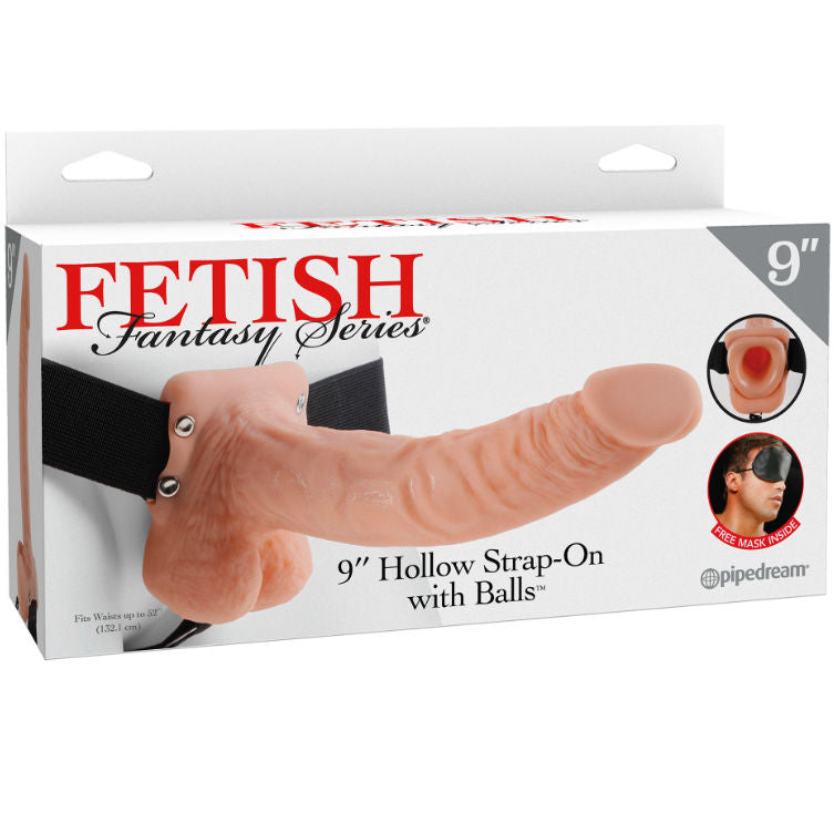 Fetish Fantasy Series 9 Hollow Strap-On con testicoli 9" - Imbracatura regolabile per sicurezza e piacere