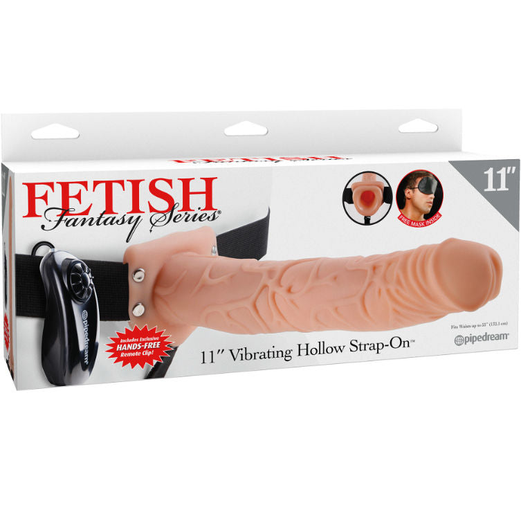 FETISH FANTASY SERIES - 11 HOLLOW TESTICLE VIBRATING HARNESS FOR MAN 27.9 CM NATURAL