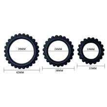 Comprar BAILE Titan Set 3 Piezas Negro – Anillos De Sujeción Adaptables Y Sumergibles Para Placer Intenso-Noxtic