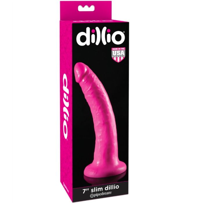 Dildo DILLIO con ventosa 17,8 cm rosa – Design versatile con fissaggio sicuro per un piacere unico
