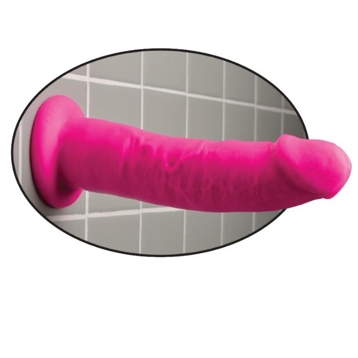 DILLIO Dildo rosa con ventosa da 9 pollici – Appiccicoso per un uso versatile su superfici piane