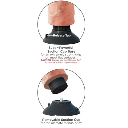 KING COCK - VIBRATOR DILDO 23 CM NATURAL