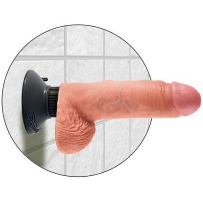 Comprar KING COCK Dildo Vibrador 17.78 Cm Natural – Diseño Realista Para Placer Intenso-Noxtic