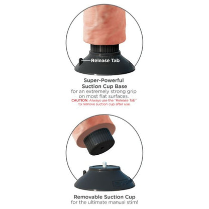 KING COCK Dildo Vibrador 17.78 Cm Natural – Diseño Realista Para Placer Intenso