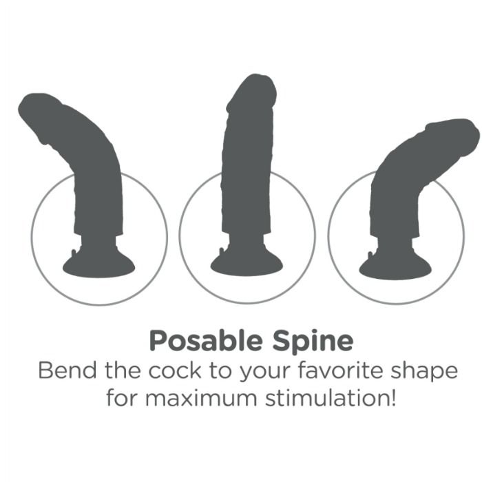 KING COCK Dildo Vibrador 17.78 Cm Natural – Diseño Realista Para Placer Intenso