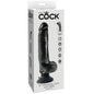 KING COCK Dildo Vibrante con Testicoli 23 cm Nero – Design Realistico per Piacere Sensibile