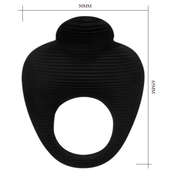 Comprar Pretty Love Thimble Negro – Anillo Vibrador De Silicona Con Fácil Uso-Noxtic