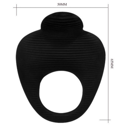 Comprar Pretty Love Thimble Negro – Anillo Vibrador De Silicona Con Fácil Uso-Noxtic