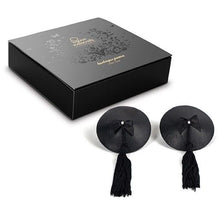 Comprar BIJOUX Burlesque Cubrepezones Negro – Diseño Elegante Con Borlas Hipnotizadoras-Noxtic