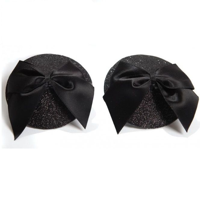 Comprar BIJOUX Burlesque Cubrepezones Brillantes – Diseño Chic Con Lazo Para Sensualidad Atractiva-Noxtic