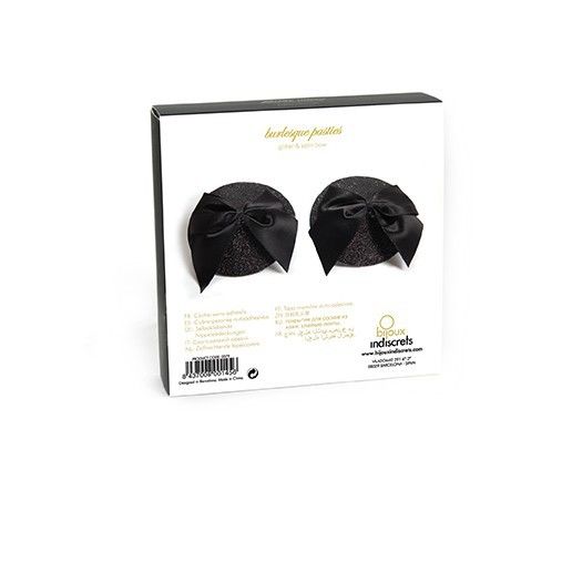 Comprar BIJOUX Burlesque Cubrepezones Brillantes – Diseño Chic Con Lazo Para Sensualidad Atractiva-Noxtic