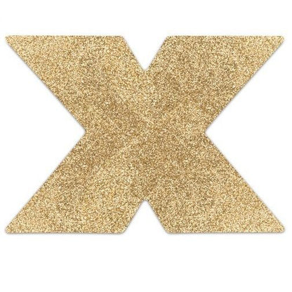 Comprar BIJOUX Indiscrets Pezoneras Flash Cruz Dorado – Decoraciones Corporales Reutilizables Con Brillos Deslumbrantes-Noxtic