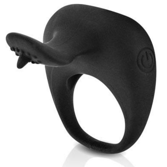 Comprar Pretty Love Thimble Negro – Anillo Vibrador De Silicona Con Fácil Uso-Noxtic