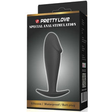 PRETTY LOVE - BLACK PENIS SHAPED SILICONE ANAL PLUG