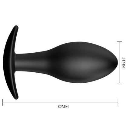 PRETTY LOVE Plug anale in silicone con ancoraggio 8,5 cm Nero – Design ergonomico per il massimo comfort e stimolazione
