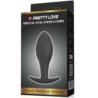 PRETTY LOVE Plug anale in silicone con ancoraggio 8,5 cm Nero – Design ergonomico per il massimo comfort e stimolazione