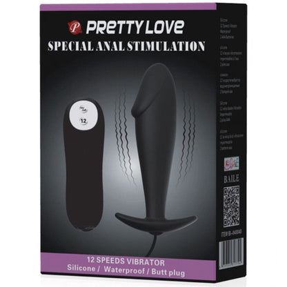 Comprar PRETTY LOVE Plug Anal Silicona – 12 Modos De Vibración Para Placer Personalizado-Noxtic