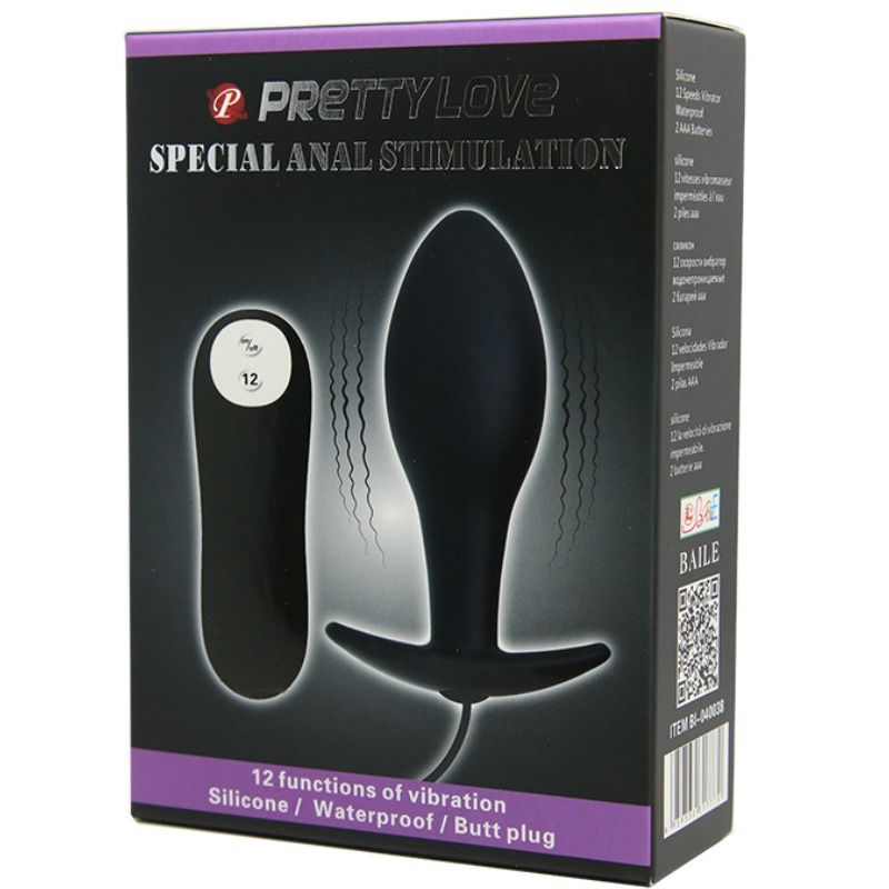 Plug anale Pretty Love in silicone Anchor – 12 modalità di vibrazione per un piacere personalizzato
