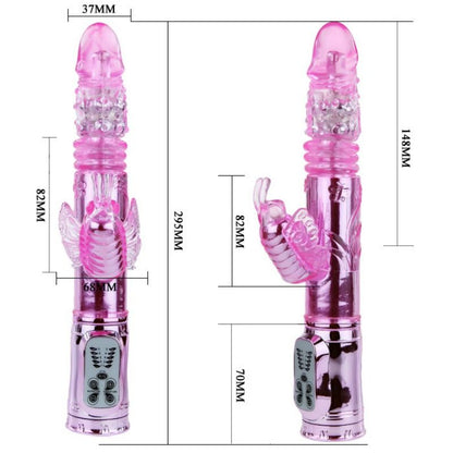 BAILE - RECHARGEABLE VIBRATOR WITH ROTATING AND THROBBING BUTTERFLY STIMULATOR