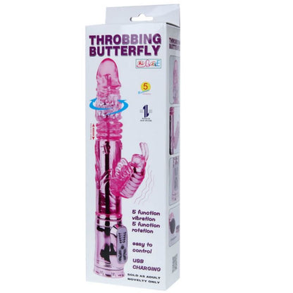 BAILE - RECHARGEABLE VIBRATOR WITH ROTATING AND THROBBING BUTTERFLY STIMULATOR