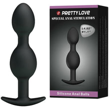 Comprar PRETTY LOVE Bolas Anales Silicona 12.5 CM Negro – Diseño Ergonómico Para Estimulación Única-Noxtic