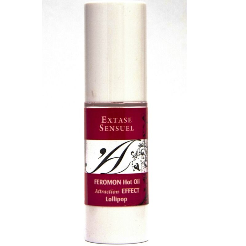 EXTASE SENSUAL - HEAT EFFECT MASSAGE OIL WITH PHEROMONES LOLLIPOP 30 ML