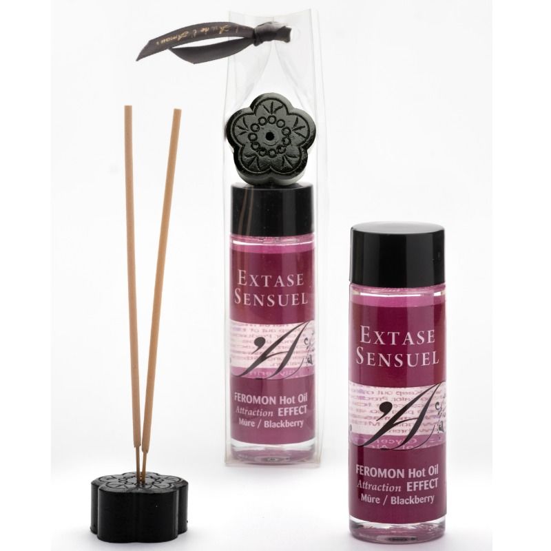 Extase Sensual Aceite De Masaje Mora 100 Ml – Efecto Calor Con Feromonas Para Piel Nutritiva
