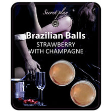 Comprar SECRETPLAY Set 2 Bolas Brasileñas Fresas Con Cava – Lubricante Hidratante Para Masajes Agradables-Noxtic
