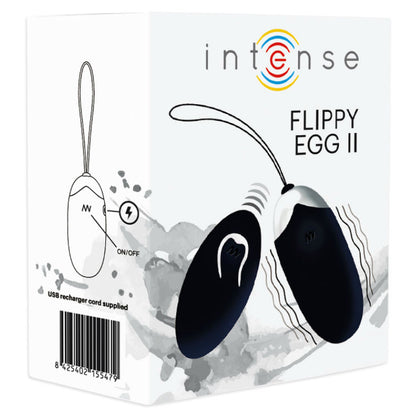 Comprar INTENSE Flippy II Huevo Recargable Negro – Control Remoto Con 10 Velocidades De Vibración Silenciosa-Noxtic