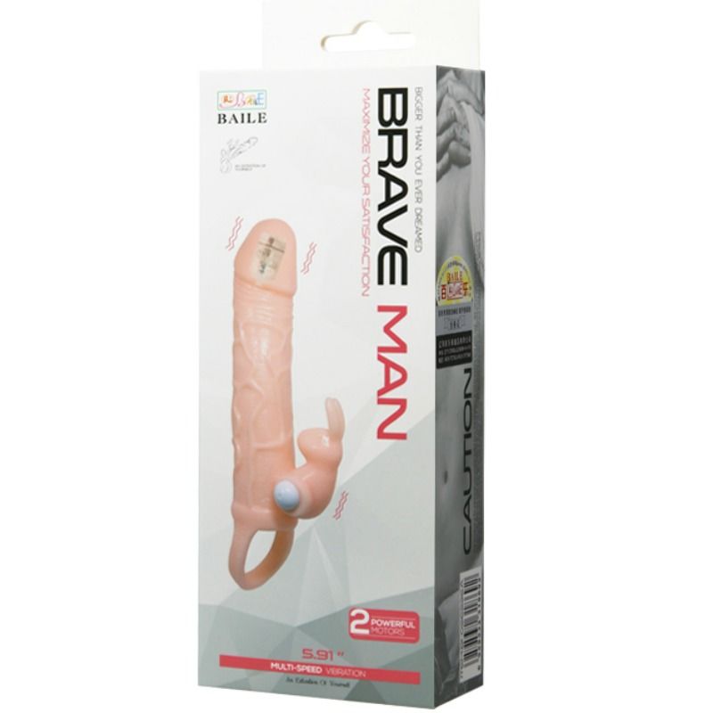Comprar BAILE Brave Man Funda Con Estimulador Rabbit – Diseño Realista Para Placer Compartido-Noxtic
