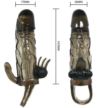 BAILE Brave Man Manicotto Vibrante Nero – Doppia Stimolazione per un Maggiore Piacere Condiviso