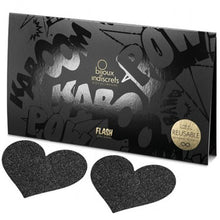 Copricapezzoli Bijoux Indiscrets Flash Cuore Nero – Decorazioni riutilizzabili per stile e seduzione