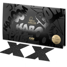 Copricapezzoli BIJOUX Indiscrets Flash Cross Nero – Decorazioni per il corpo riutilizzabili con brillantini abbaglianti