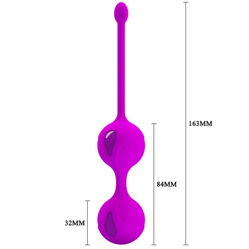 PRETTY LOVE Kegel Tighten Up II – Palline per esercizi Kegel in silicone di alta qualità