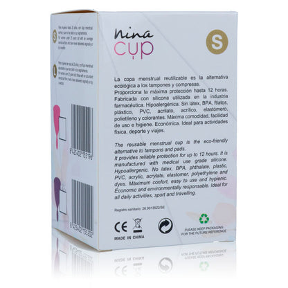 Coppetta mestruale NINA KIKÍ rosa taglia S – Silicone ecologico per uso quotidiano con comfort di lunga durata