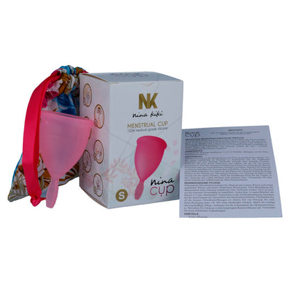 Coppetta mestruale NINA KIKÍ rosa taglia S – Silicone ecologico per uso quotidiano con comfort di lunga durata