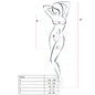 Comprar PASSION Bodystocking BS025 Blanco – Diseño Sexy Estilo Vestido Con Manga Larga-Noxtic