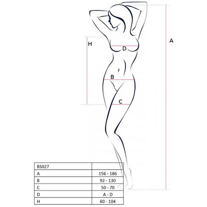PASSION Woman BS027 Bodystocking Blanco – Diseño Sexy y Ajuste Perfecto Para Comodidad Diaria